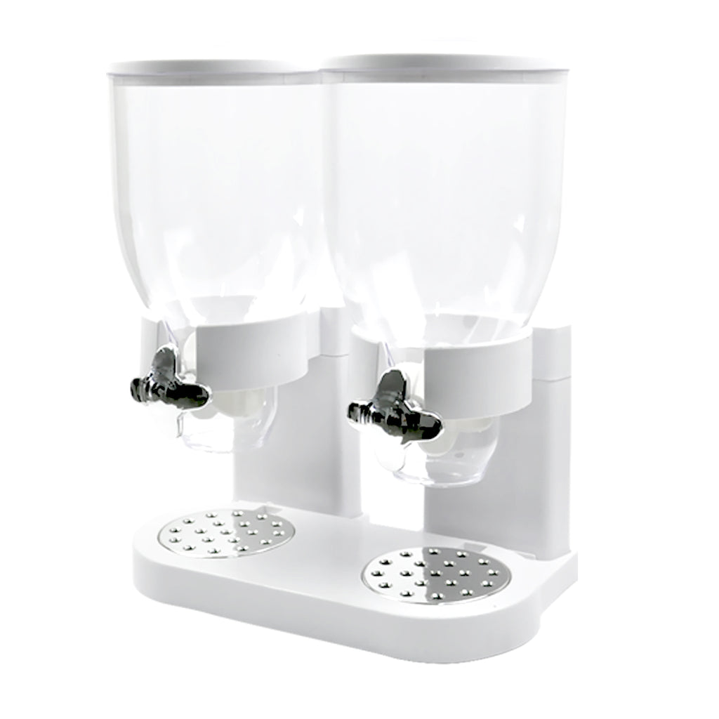 TOQUE Double Cereal Dispenser Dry Food White-1954802892246487040