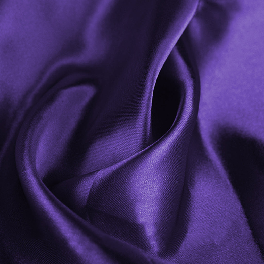 50x Table Runners Coloured Satin Chair Eggplant-1954802694648631299