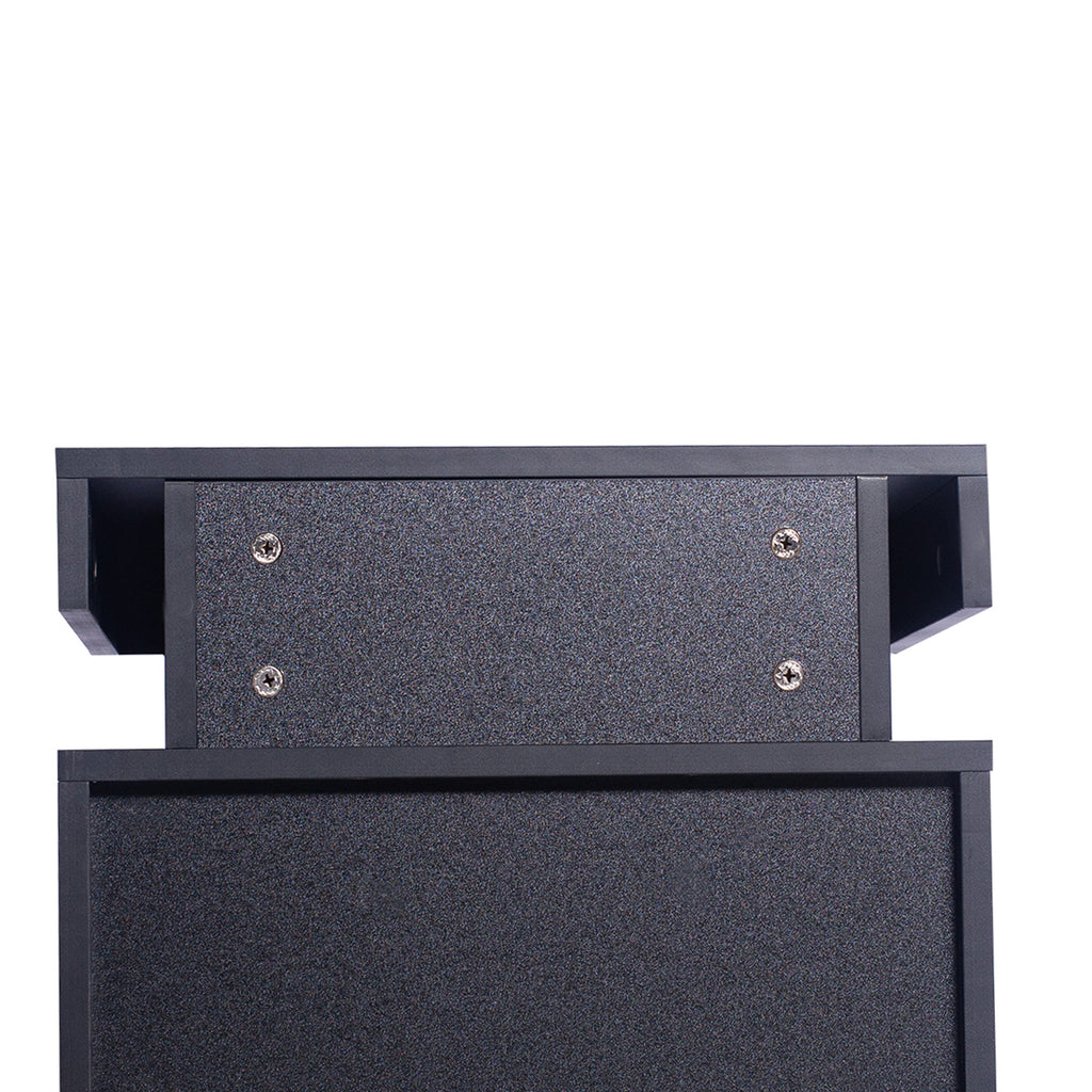 Levede Bedside Tables Side Table 2 Drawers Black-1954802716106690564