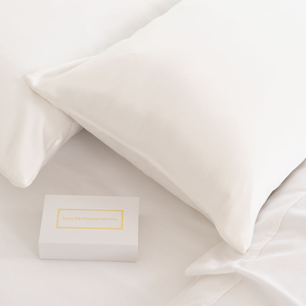 MULBERRY SILK PILLOW CASE TWIN PACK - SIZE: 51X76CM - IVORY-1951134812307853315
