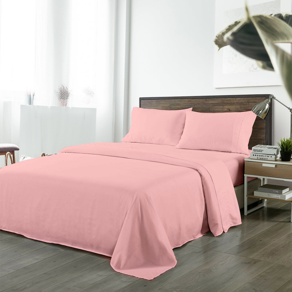 Royal Comfort Bamboo Blended Sheet Set Blush - King-1951134852321513472