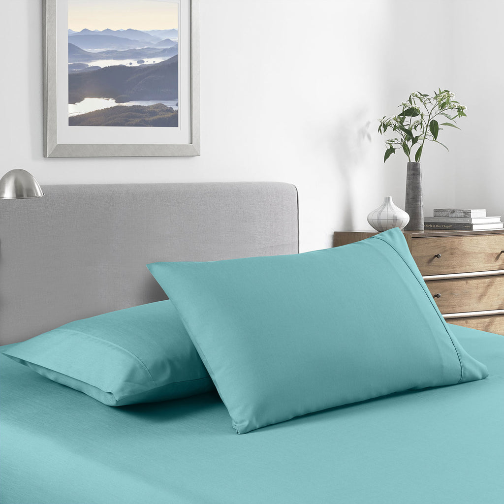 Royal Comfort Bamboo Cooling 2000TC Sheet Set - Double-Aqua-1951134859263086593