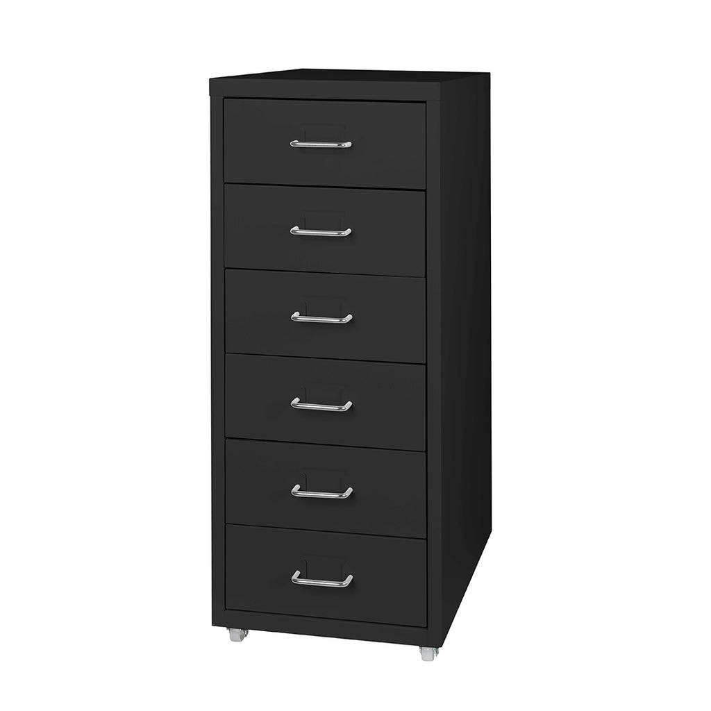 Levede 6 Drawer Office Cabinet Drawers Black-1954802725430628352