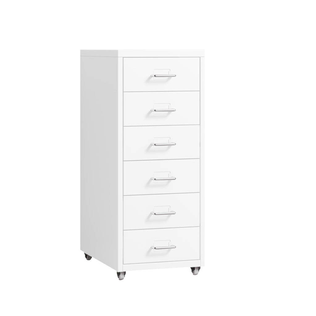 Levede 6 Drawer Office Cabinet Drawers White-1954802725782949888