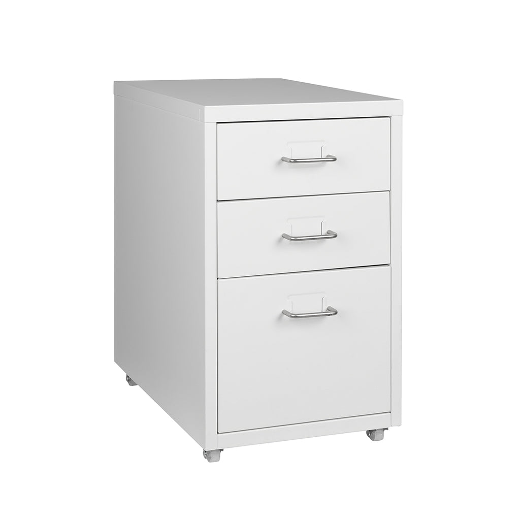 Levede 3 Drawer Office Drawers Cabinet White-1954802724554018816