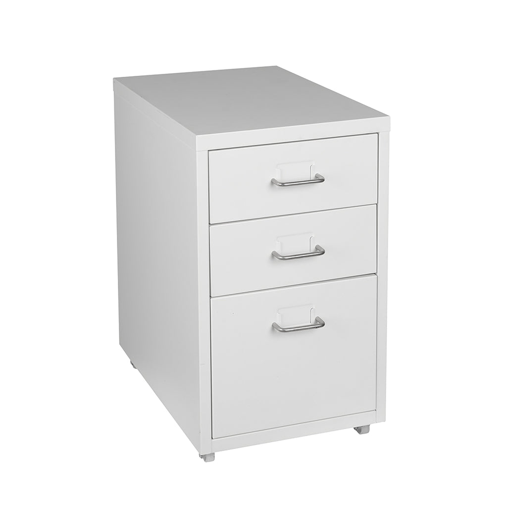 Levede 3 Drawer Office Drawers Cabinet White-1954802724554018817