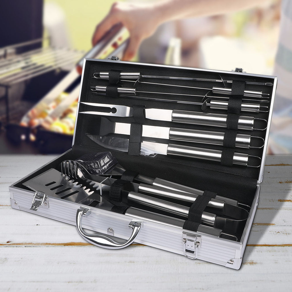 Moyasu 10Pcs BBQ Tool Set Stainless-1954802905647288326