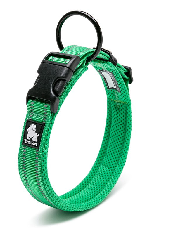 True Love Heavy Duty Reflective Dog Collar - Green, 2XS-1962324885443317760
