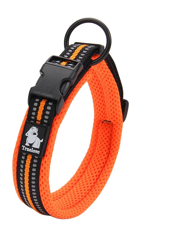 True Love Heavy Duty Reflective Dog Collar - Orange, L-1962324876631085056
