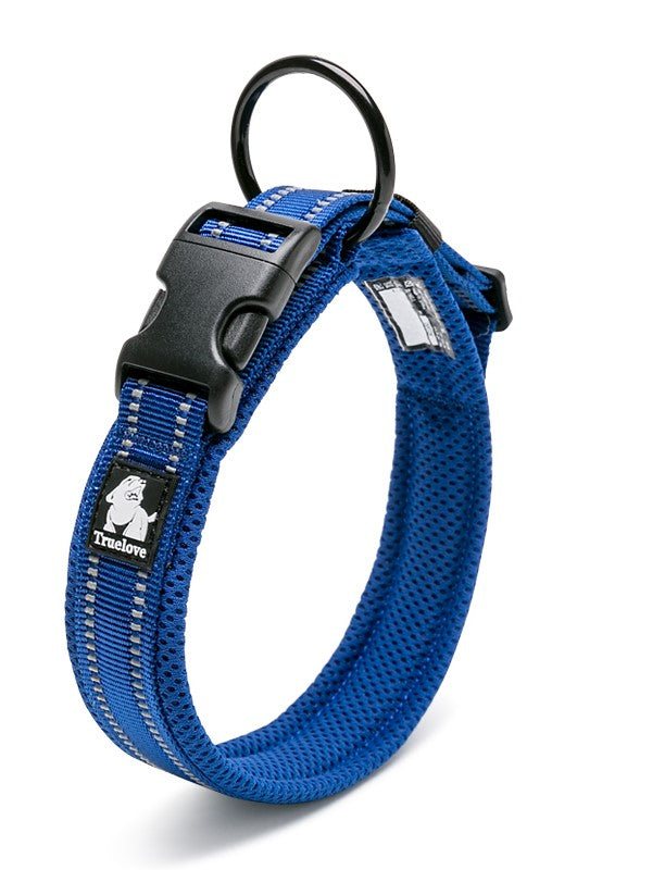 True Love Heavy Duty Reflective Dog Collar - Blue, 2XS-1962324882373087232