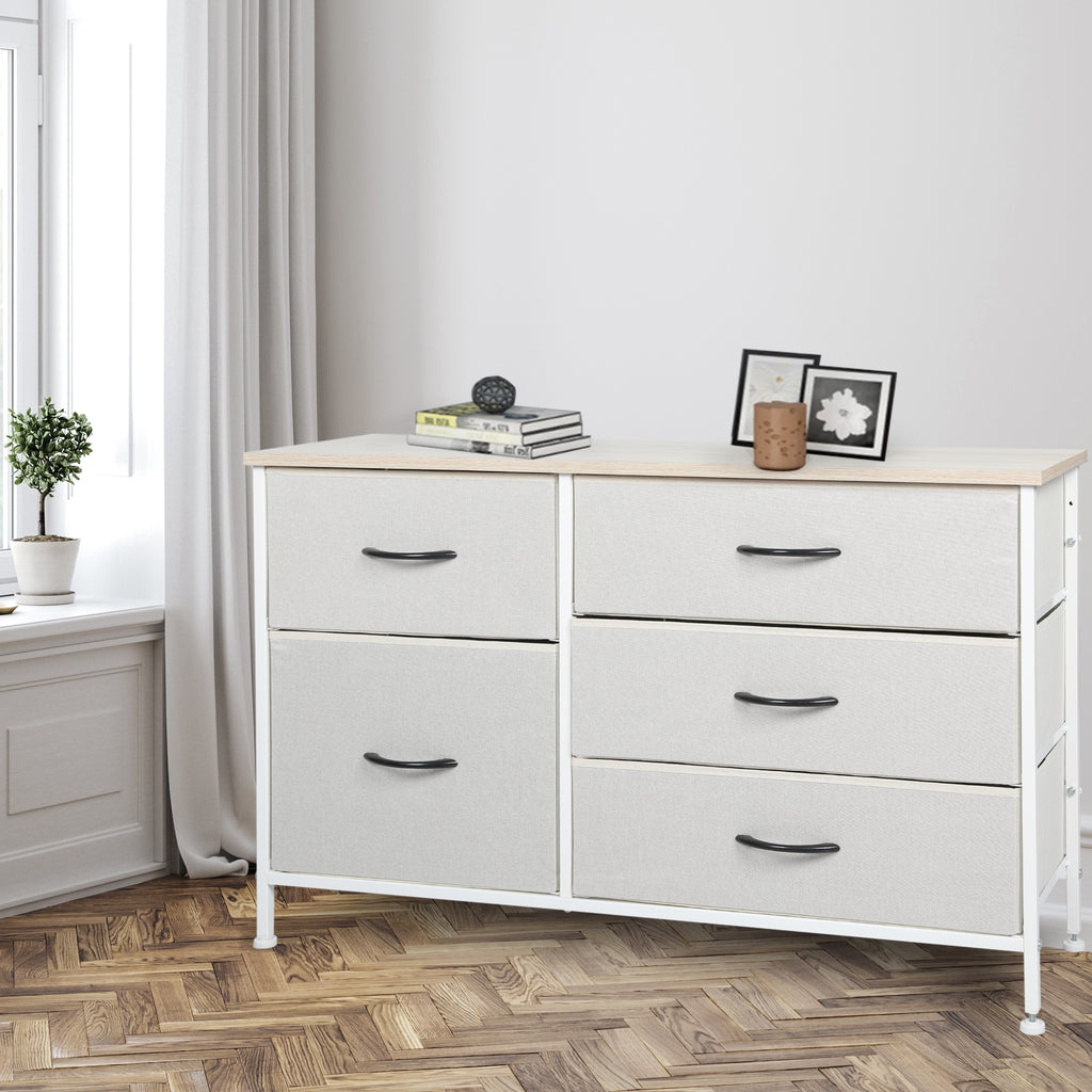 Levede Storage Cabinet Tower Chest of Beige-1954802991626326022