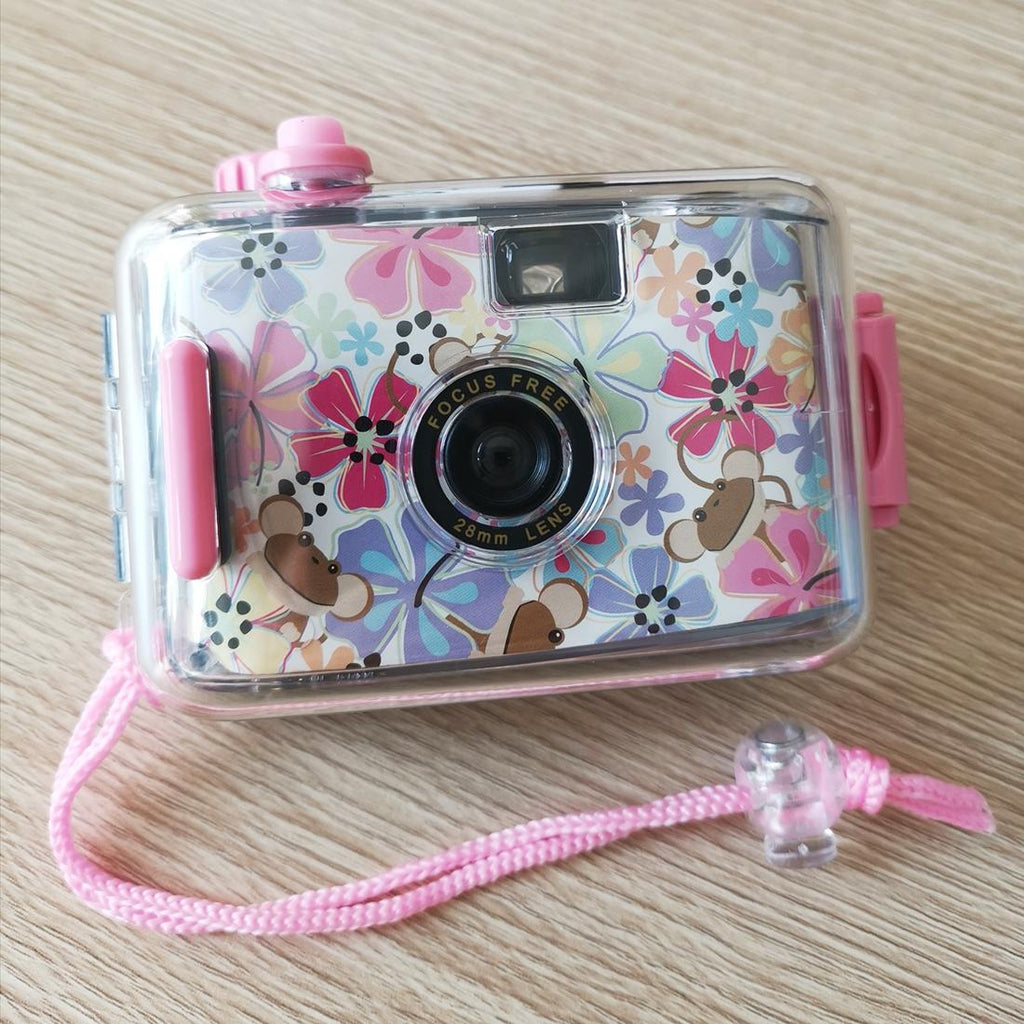 Retro Film Camera For Kids - Waterproof 5M - Flowers Pattern-1915198384457781248