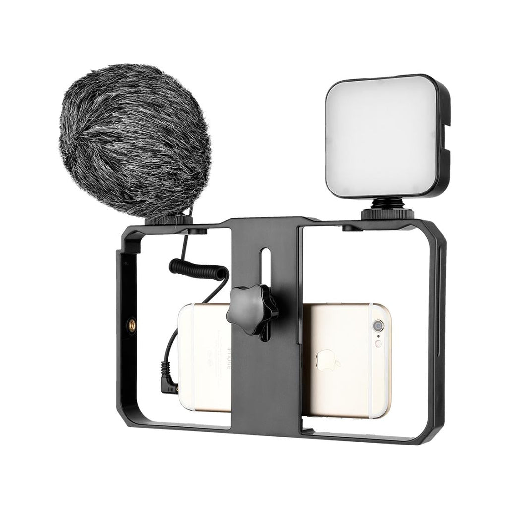 Vlogging Video Rig With Mic & Fill Light For Smartphone-1915197535190913027