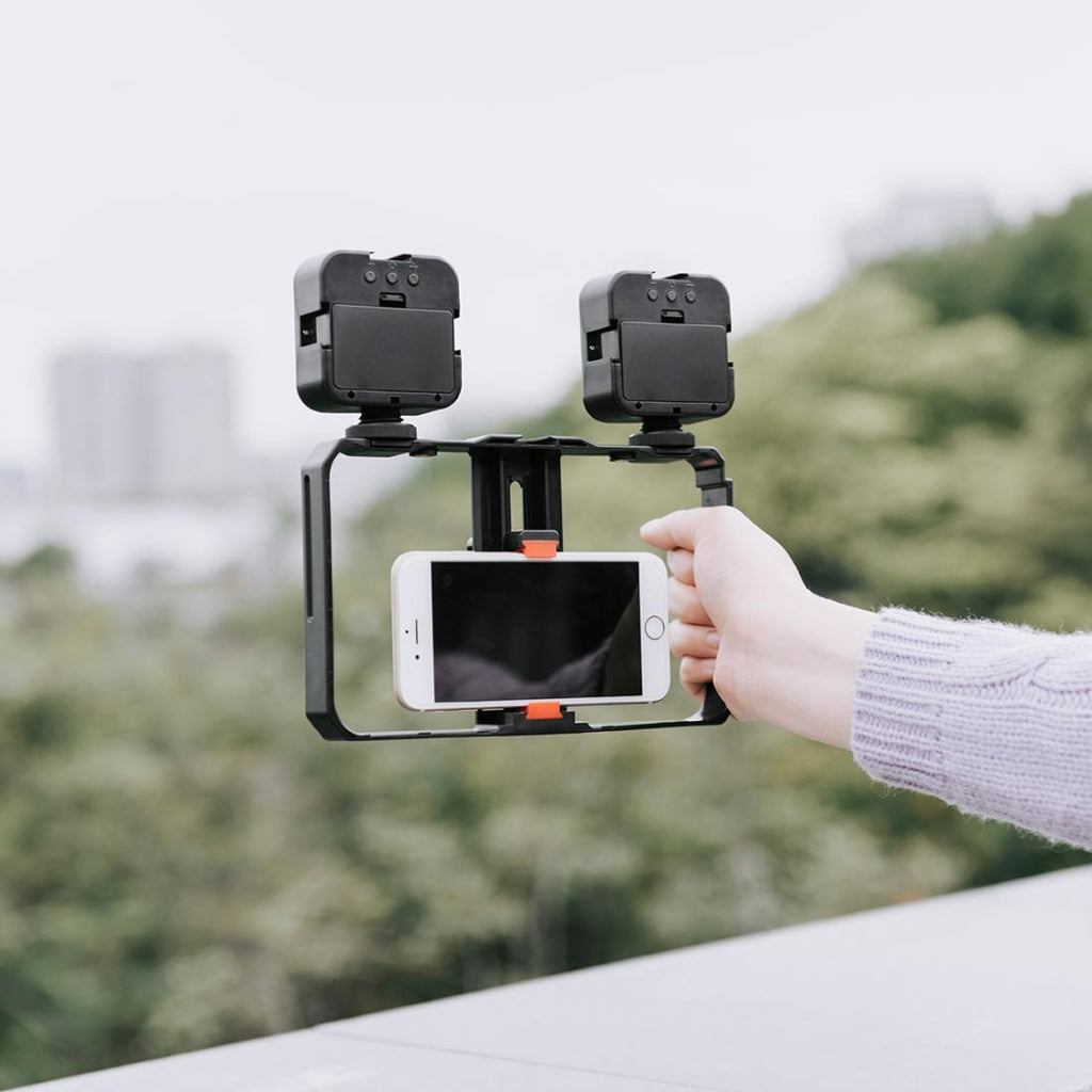 Vlogging Video Rig With Mic & Fill Light For Smartphone-1915197535190913030