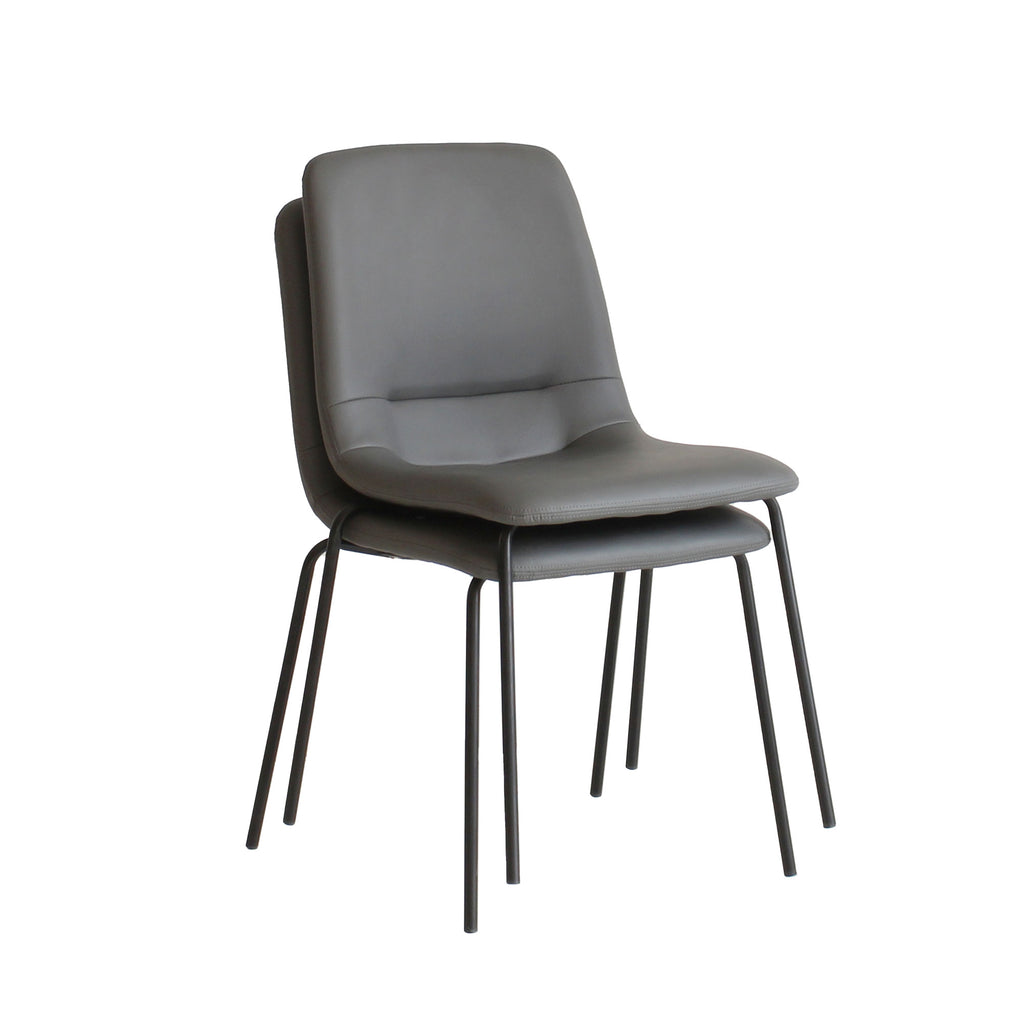 Levede Stackable Dining Chairs Kitchen Grey-1954802990997180416