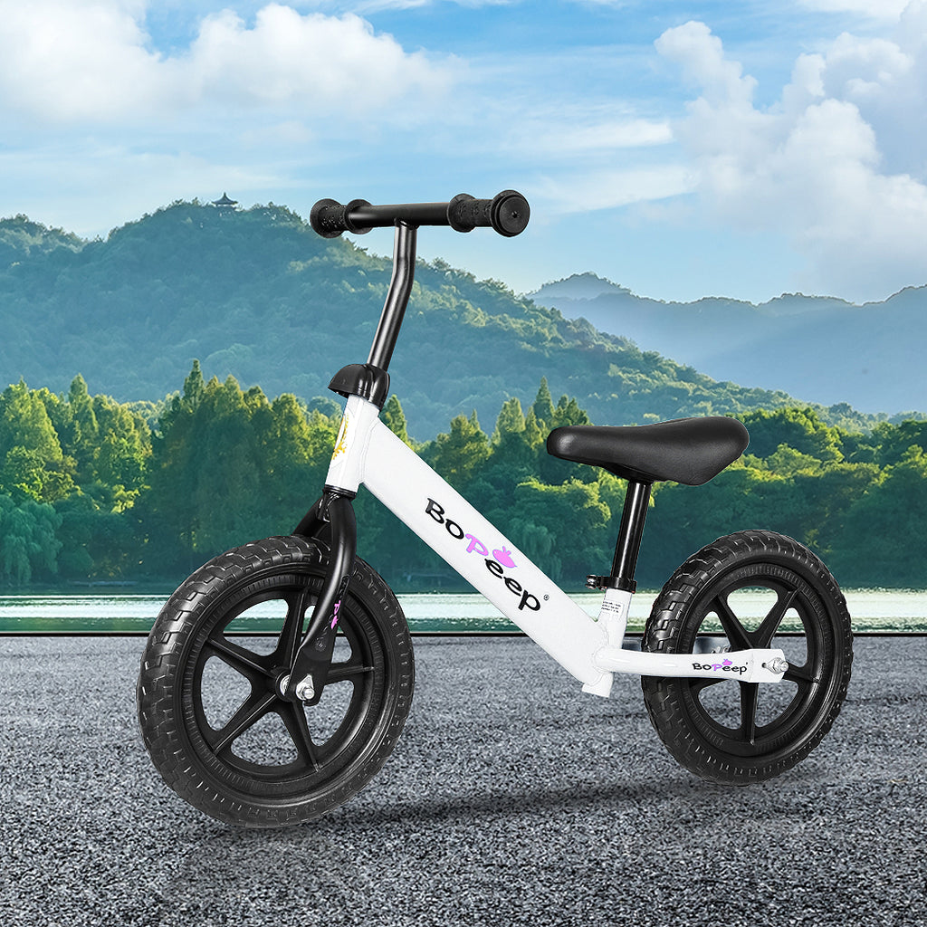 BoPeep Kids Balance Bike Ride On Toys White-1954802781772713990