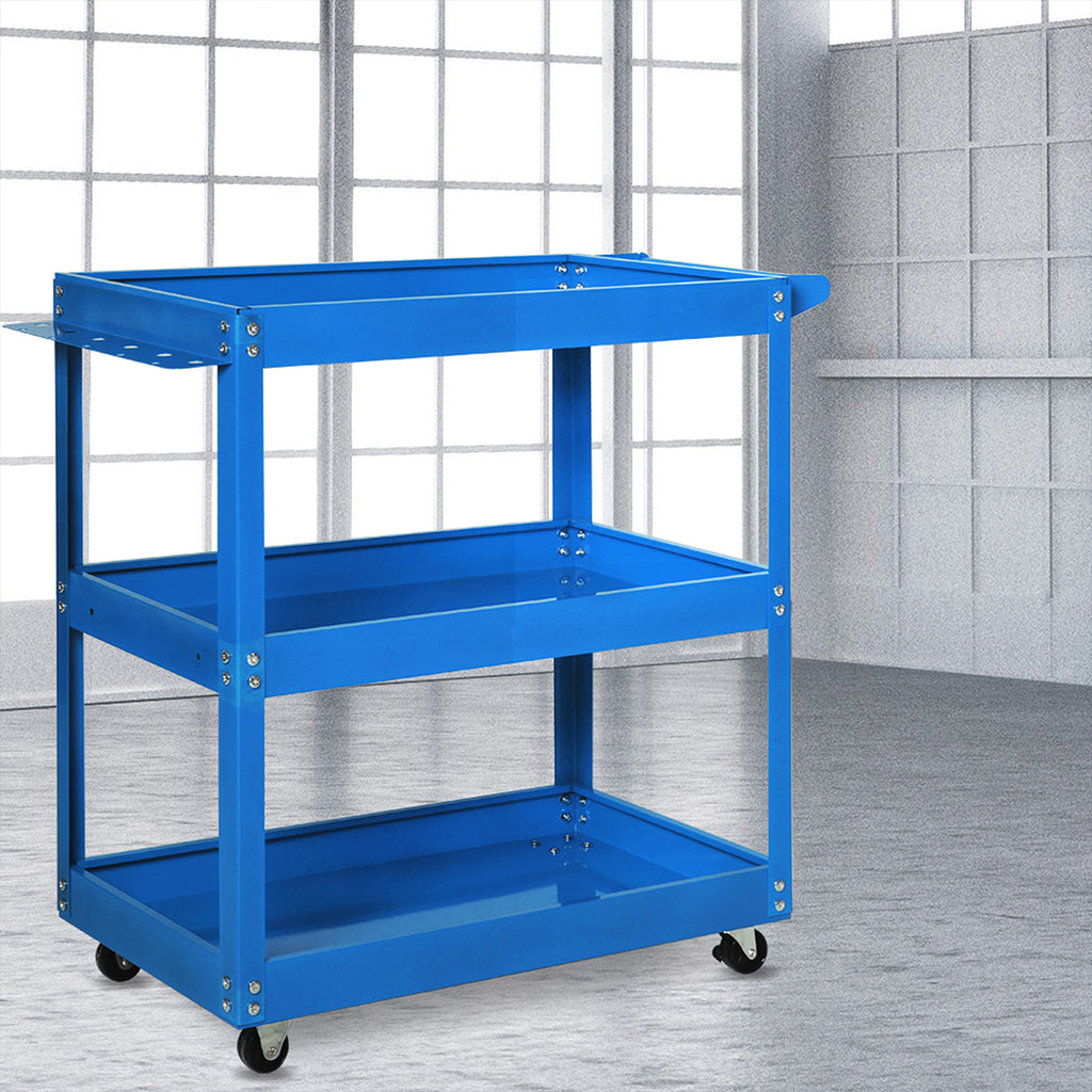 Traderight Tool Cart Trolley Toolbox Blue-1954802742346256390