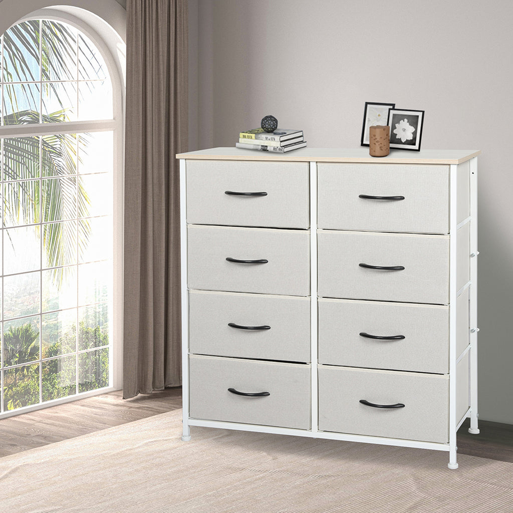 Levede Storage Cabinet Tower Chest Beige-1954802982616961031