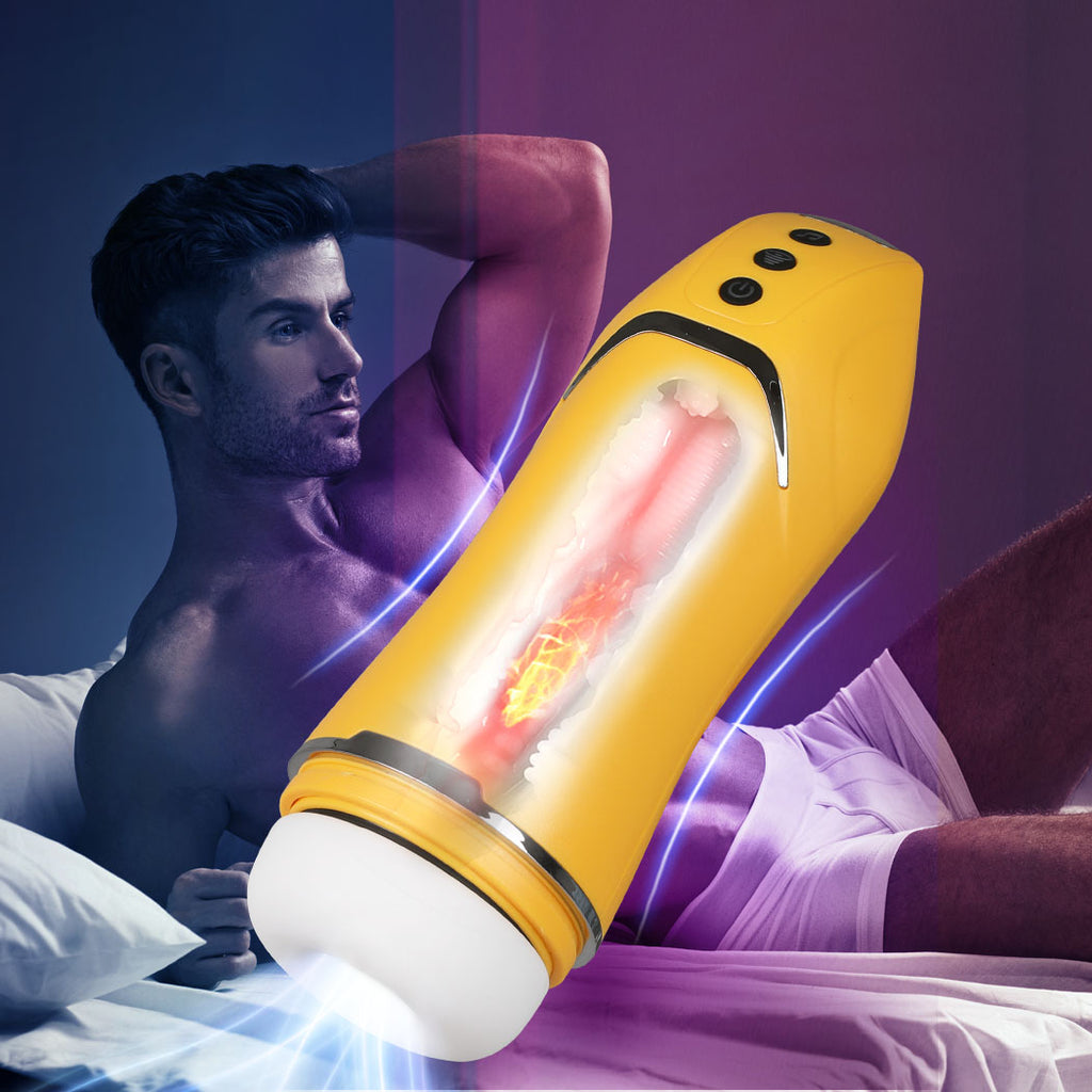 Urway Masturbator Vibrator Masturbation Yellow-1954802633772503046