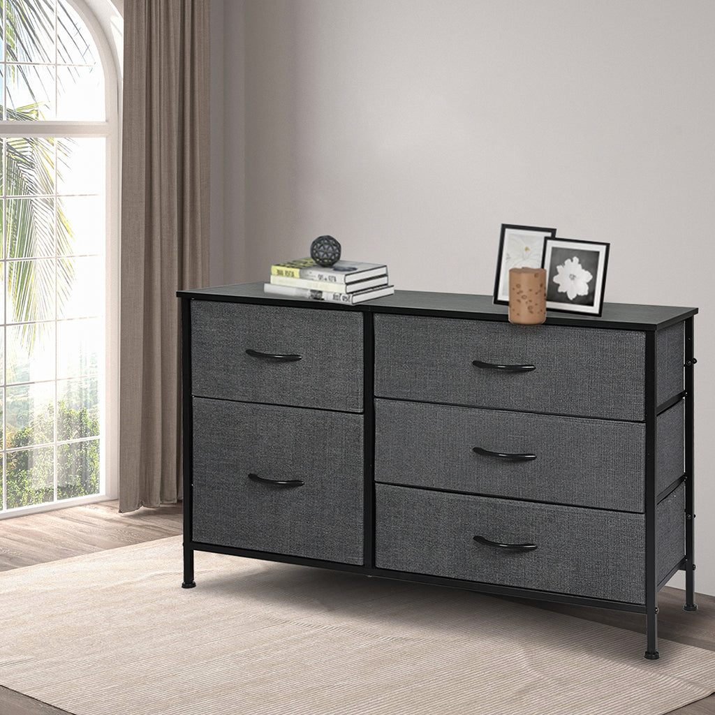 Levede Storage Cabinet Tower Chest Dark Grey-1954802991836041223