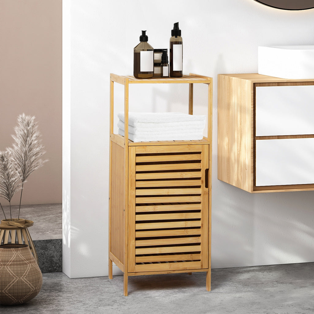 Levede Bathroom Bamboo Storage Cabinet Natural-1954802383812956167