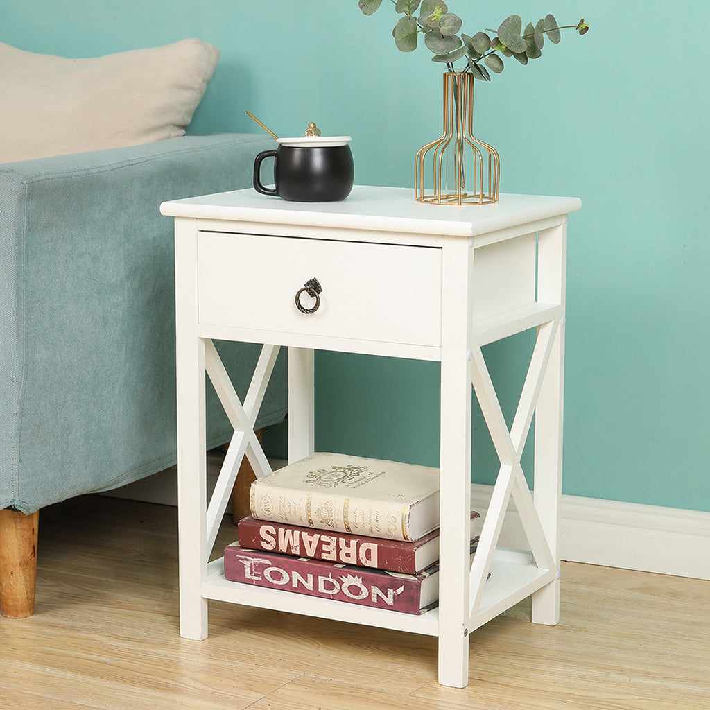 Levede 2x Bedside Tables Drawers Side-1954802691297382406