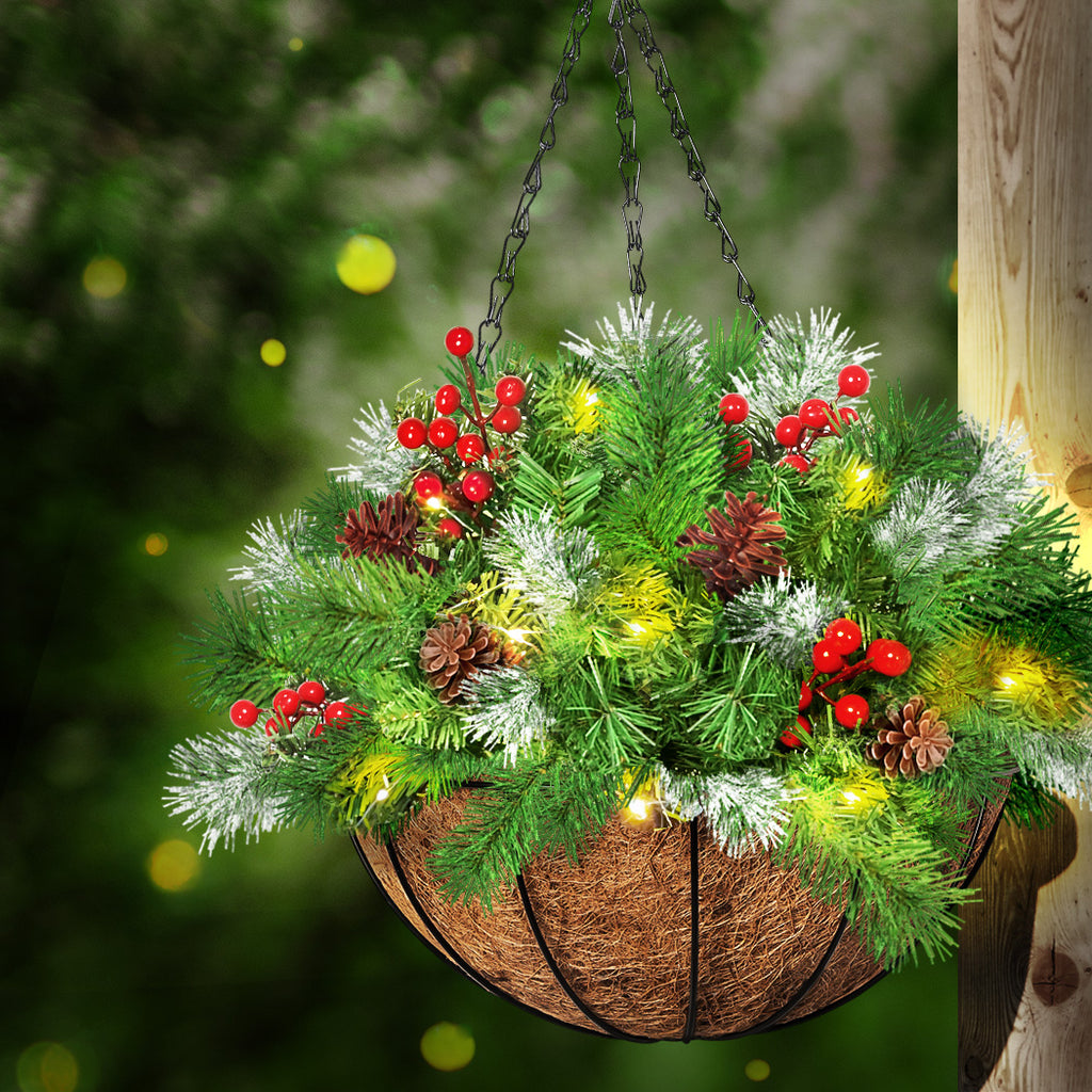 Santaco Christmas Hanging Basket Ornaments 30CM-1954802332596310022