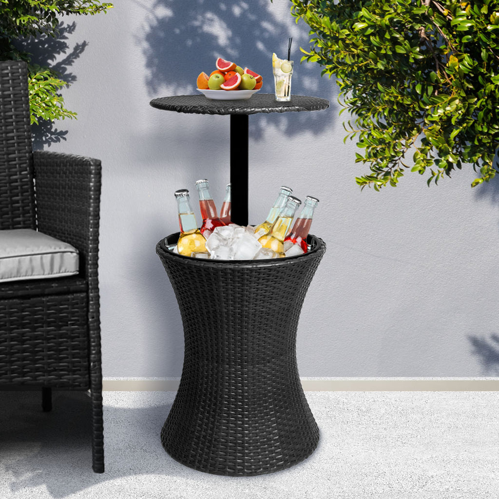 Levede Cooler Ice Bucket Table Bar Outdoor Black-1954802873934155782