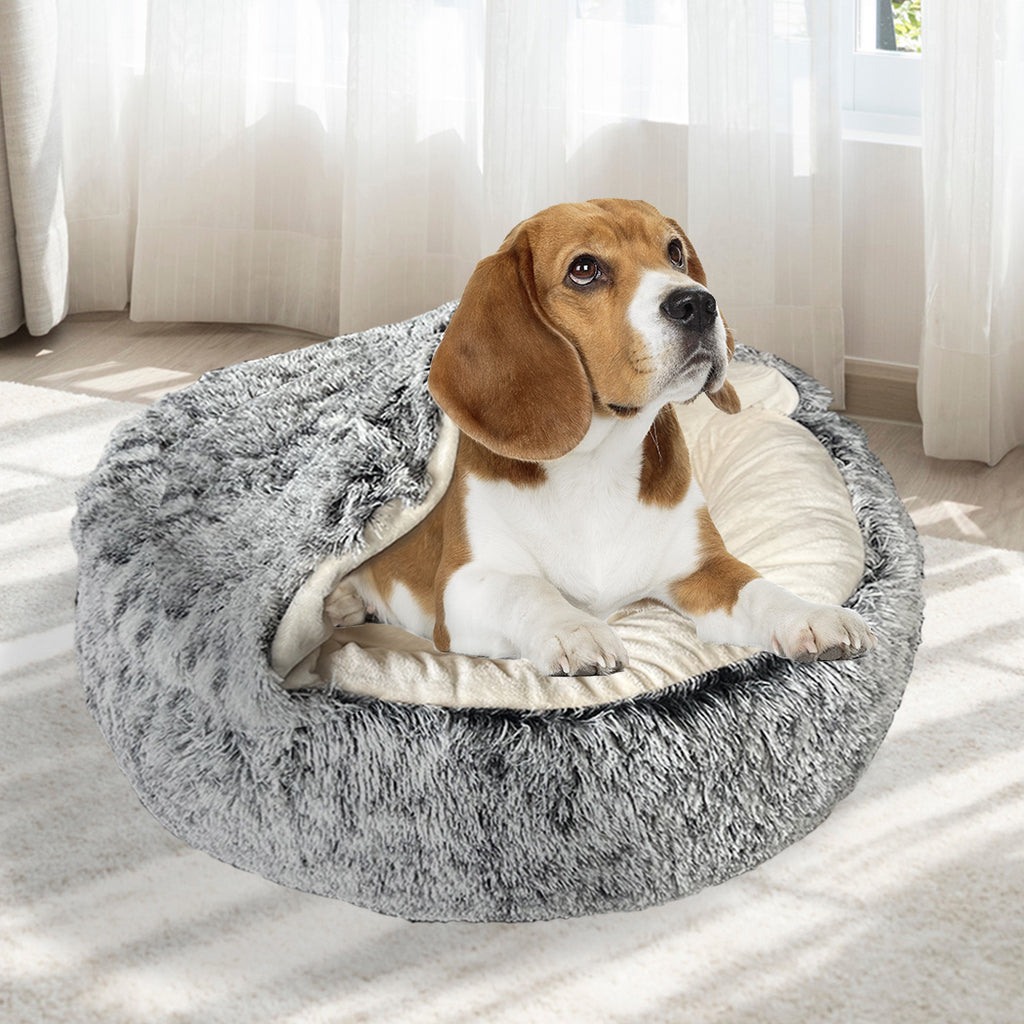 PaWz Pet Dog Calming Bed Warm Soft Plush M Medium-1954802545398517766