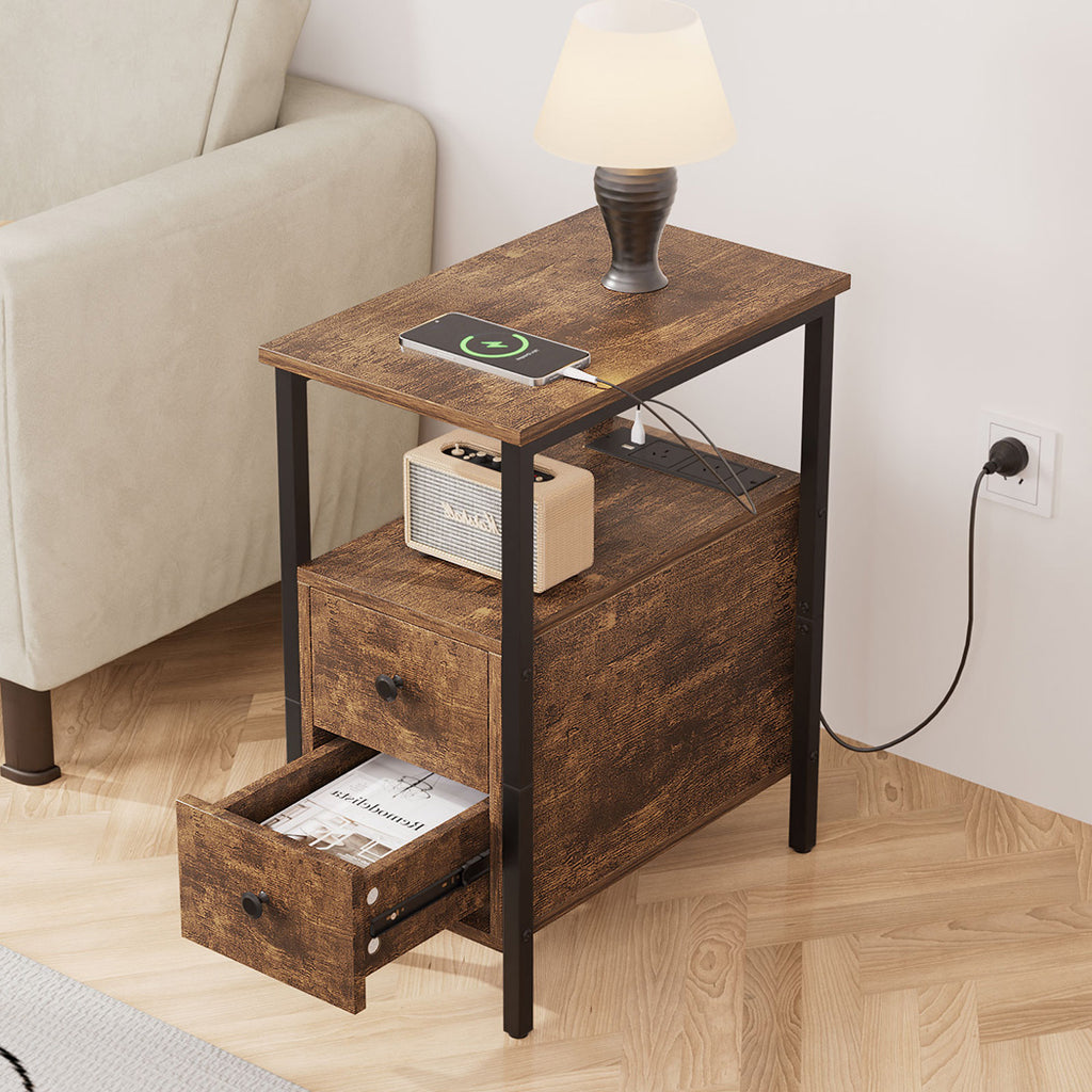 Levede Side Table Narrow Coffee End Table-1963748909352357894