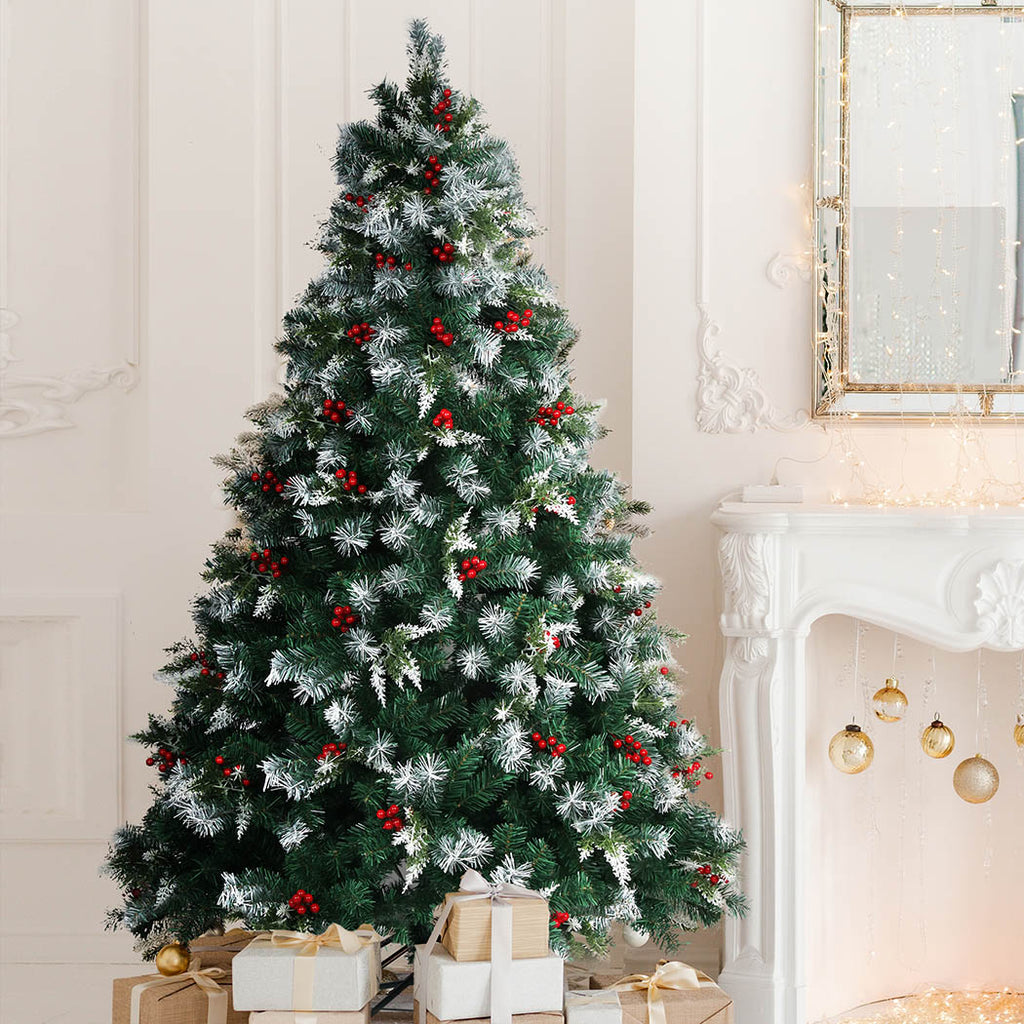 SANTACO Christmas Tree Snow Flocked 2.1M-1954802398560129030