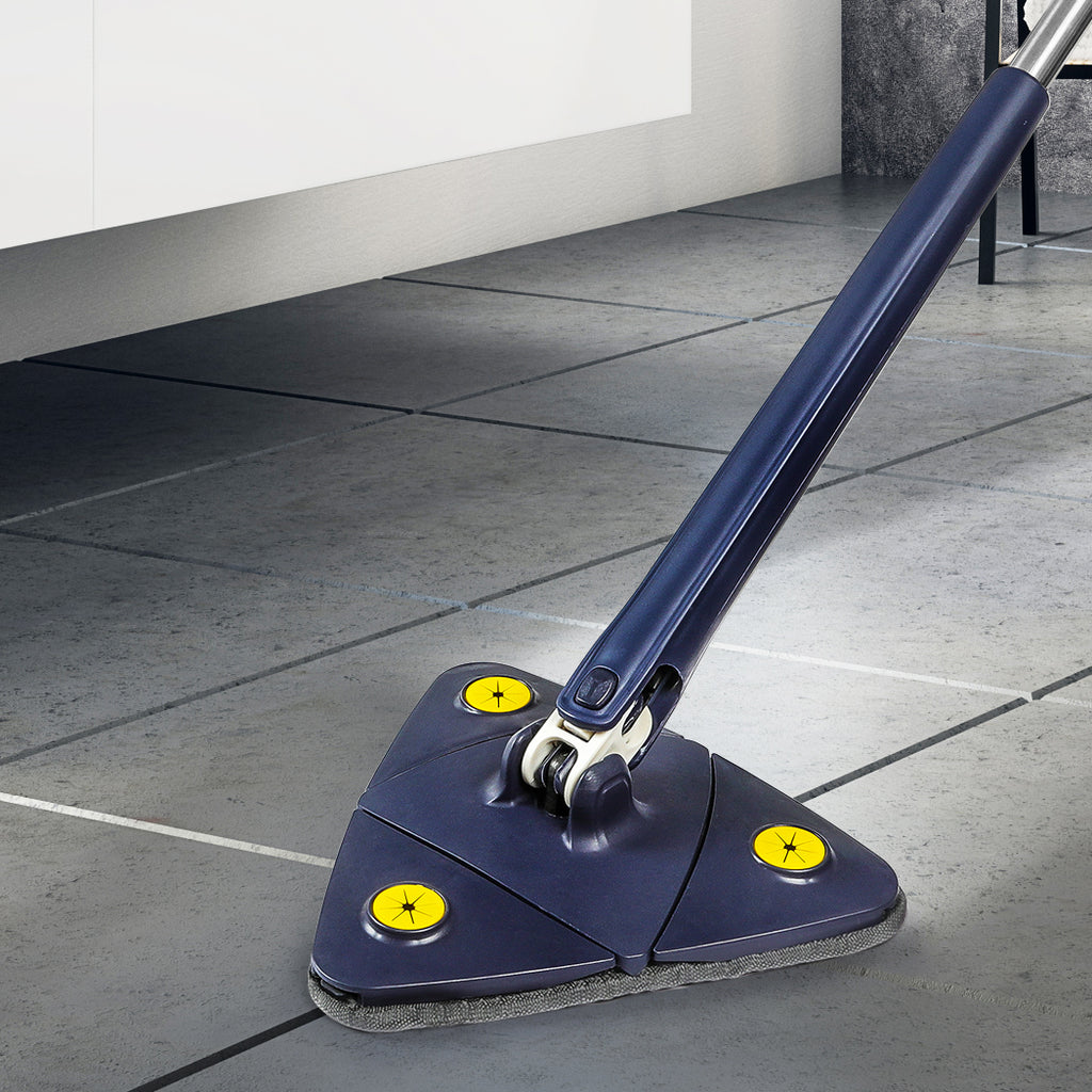 Cleanflo Cleaning Mop Dry Wet Triangle Blue-1954803000895737862