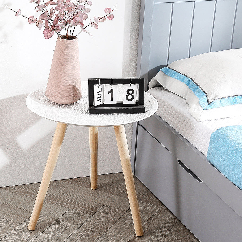 Levede Side Table Coffee Bedside End White-1954802978837893127