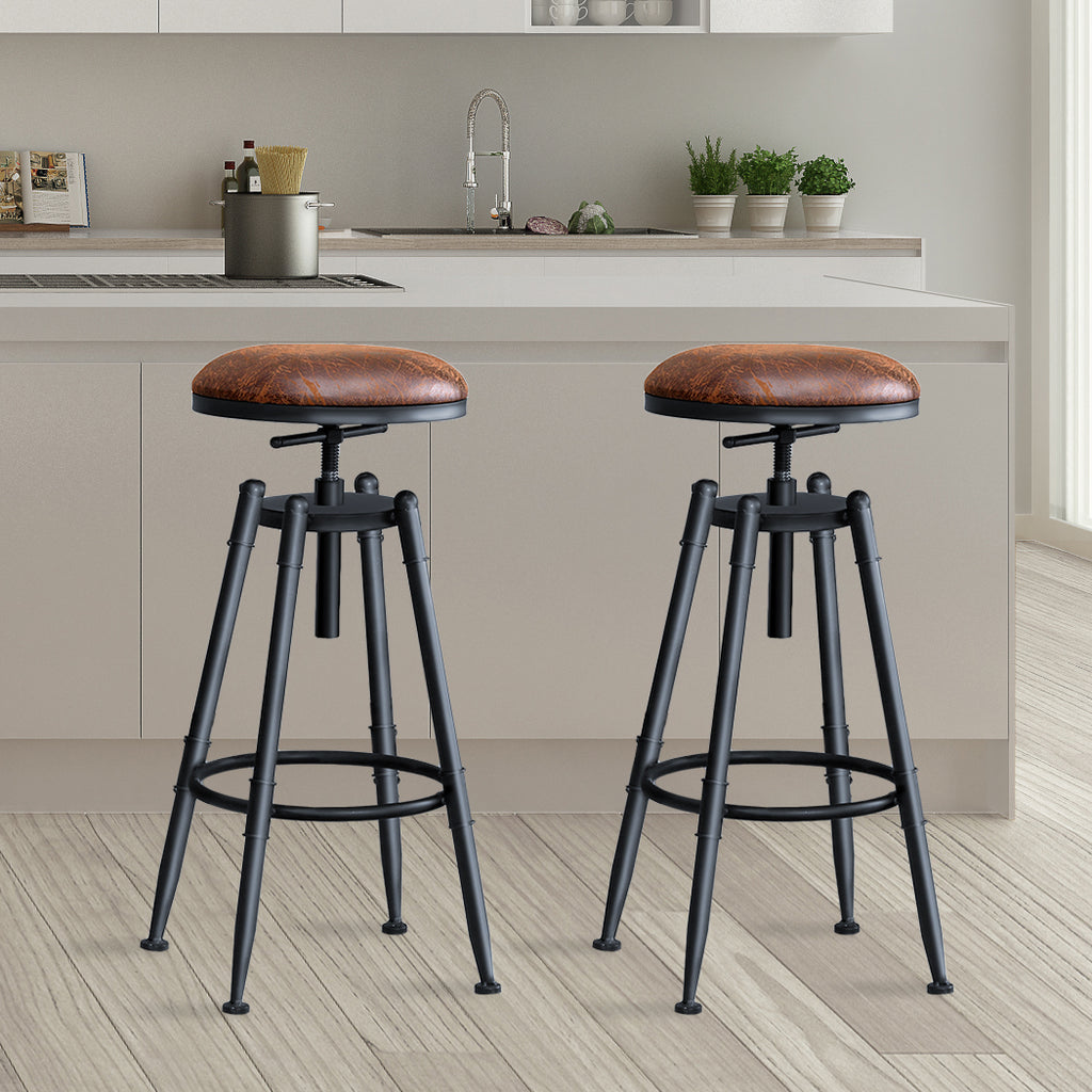 Levede 2x Industrial Bar Stools Kitchen-1954802949054140423