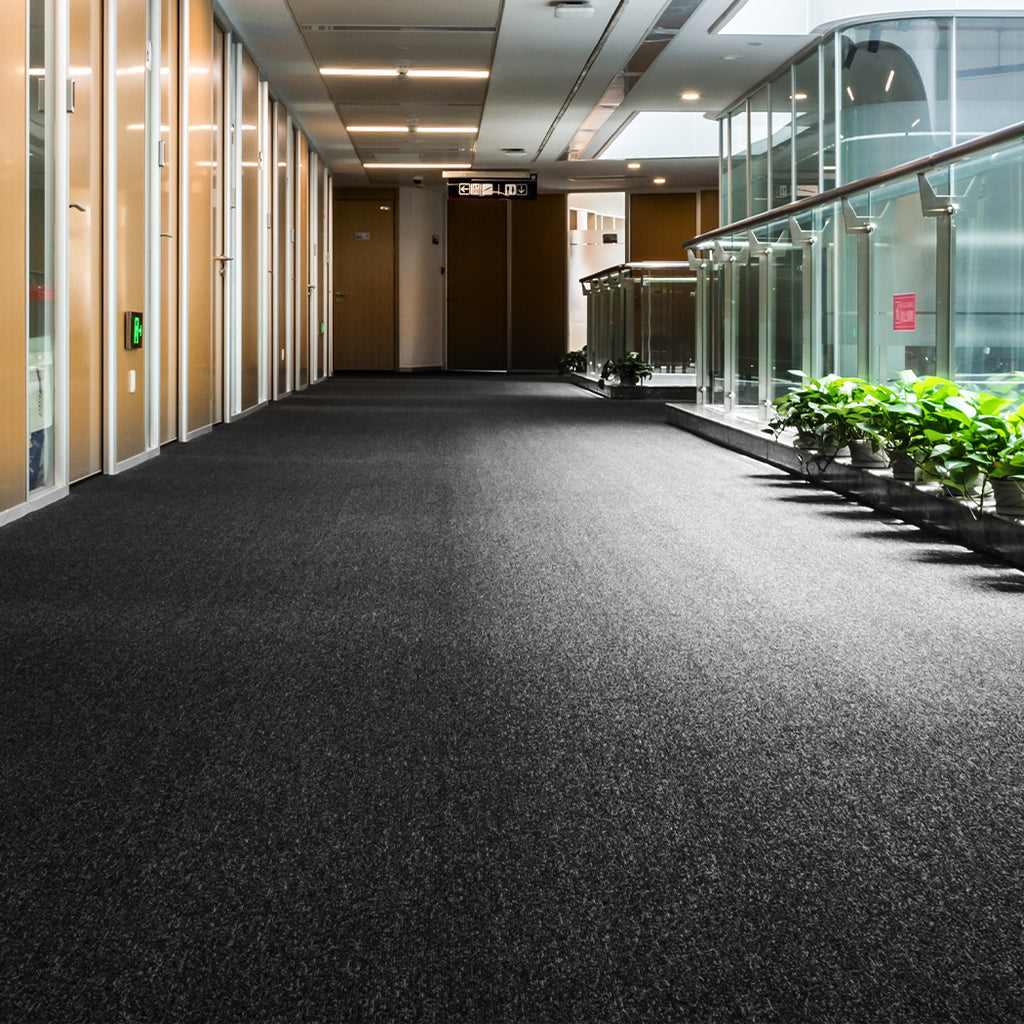 Marlow 20x Carpet Tiles 5m2 Box Heavy Black-1954802709639073798
