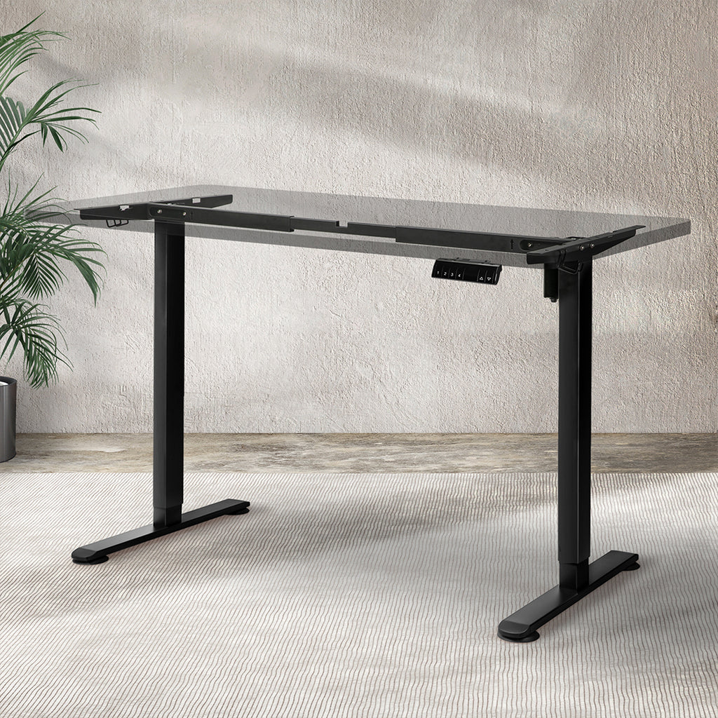 Levede Motorised Standing Desk Frame Black Single Motor-1954803014682415111
