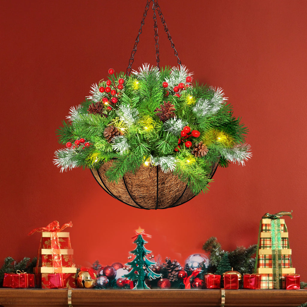 Santaco Christmas Hanging Basket Ornaments 30CM-1954802332596310023