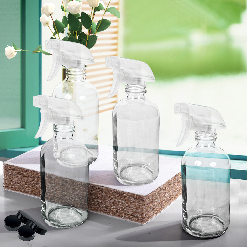 4x 500ml Clear Glass Spray Bottles Trigger-1954802900874170375