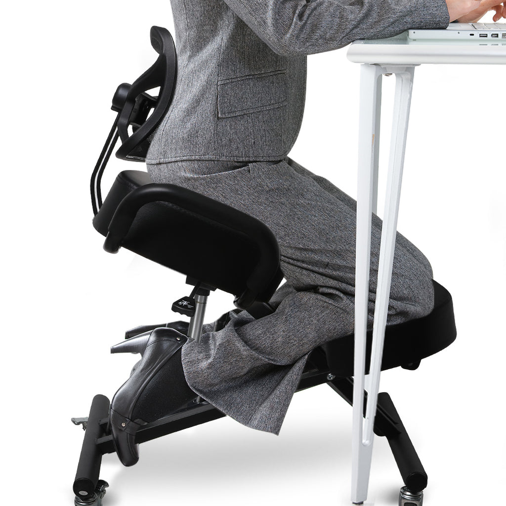 Levede Kneeling Chair Office Ergonomic Black-1954803011045953542