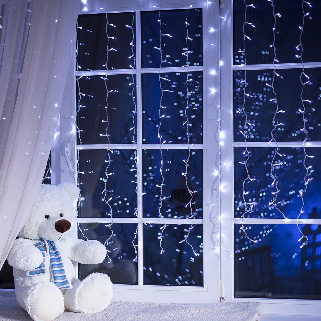 500 LED Curtain Fairy String Lights Cool White-1954803087881408519