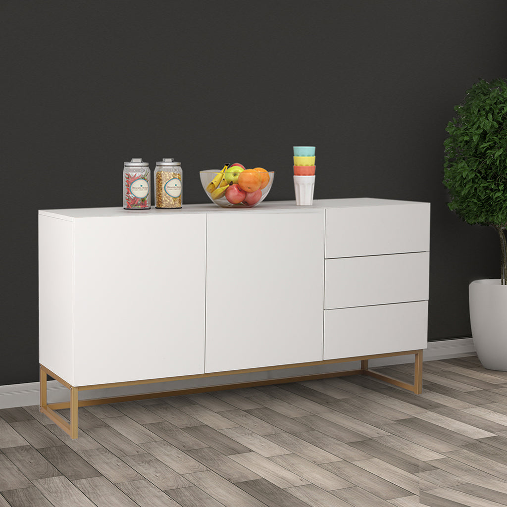 Levede Buffet Sideboard Storage Cabinet White-1954802987947921415