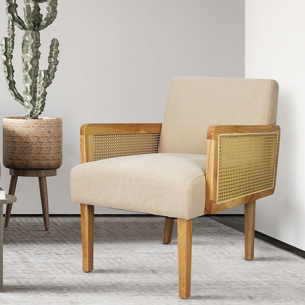 Levede Rattan Lounge Armchair-1954802349432246279