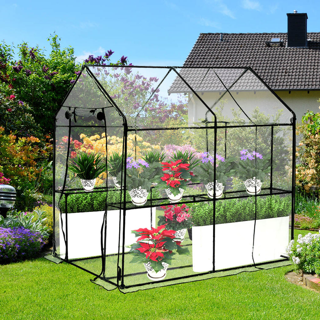 Levede 2 Tier Walk In Greenhouse Garden-1954802664768409606