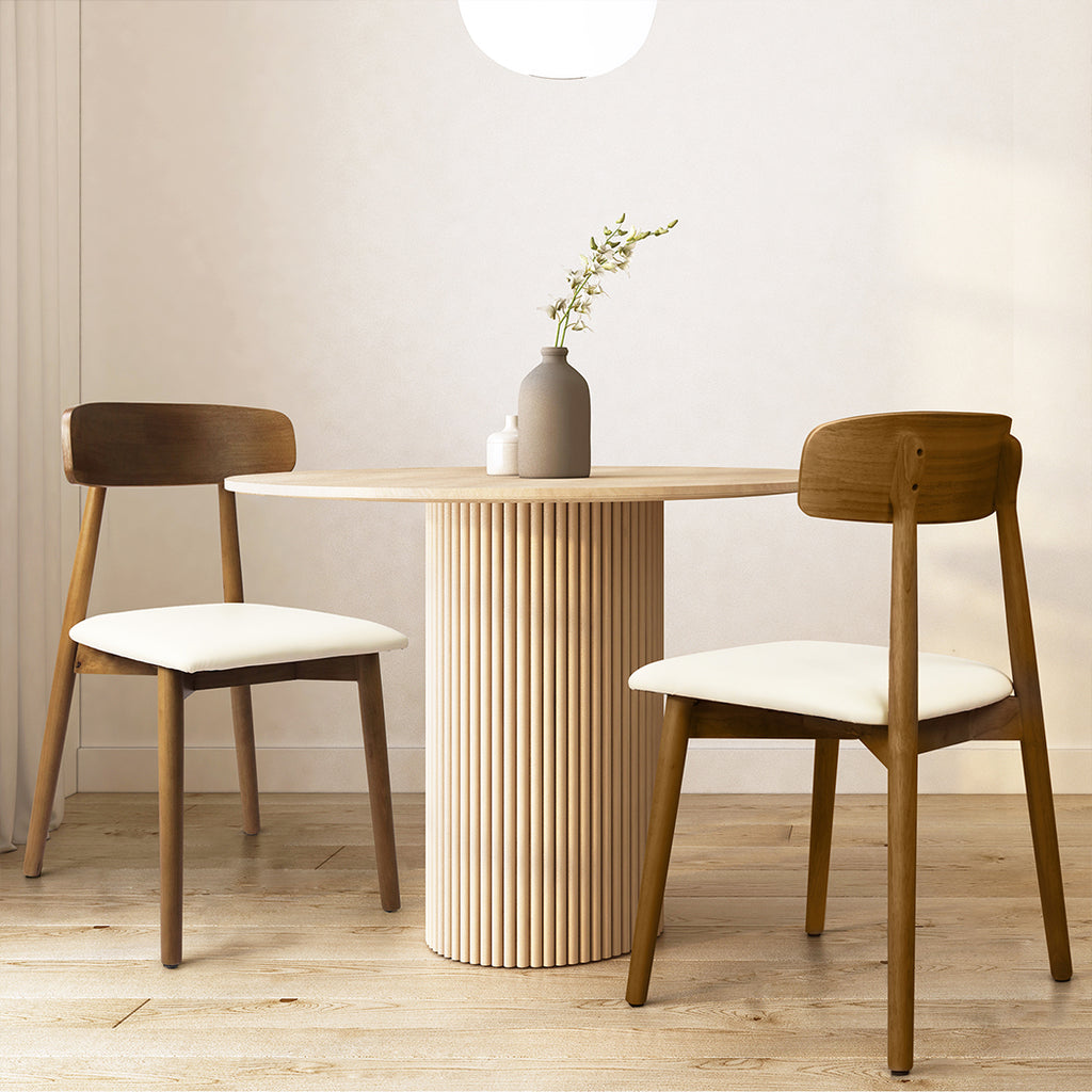 Levede 2x Dining Chairs Kitchen Chair Walnut-1954802997401882631