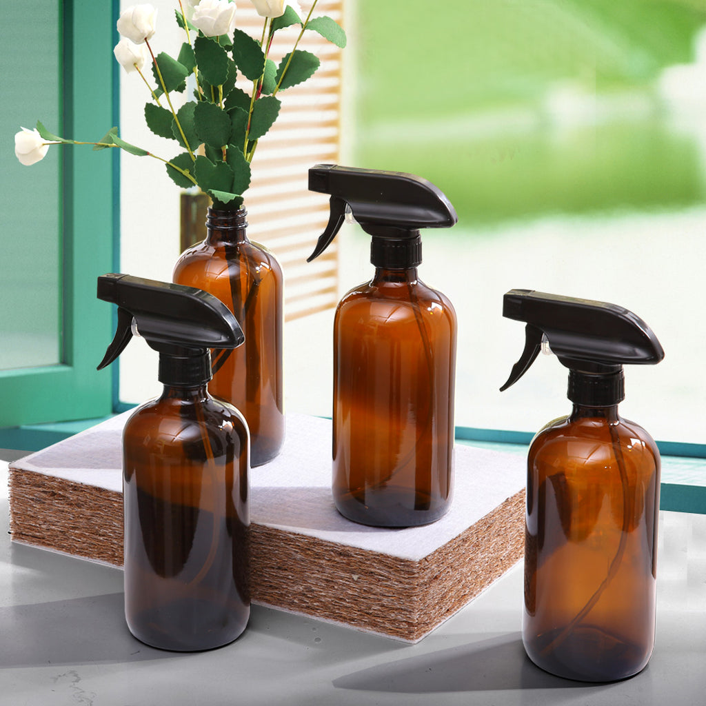 4x 500ml Amber Glass Spray Bottles Trigger-1954802900677038087