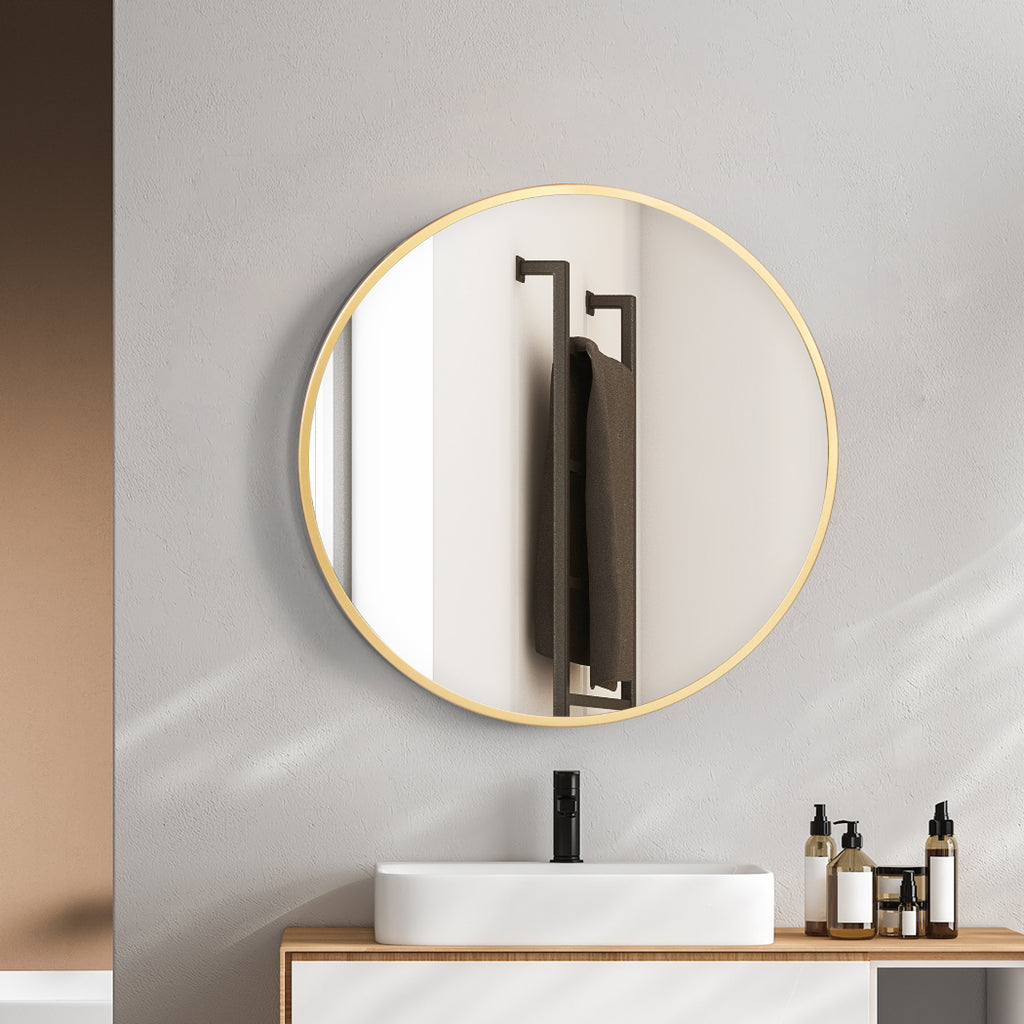 Yezi Wall Mirror Round Bathroom Decor 50cm-1954803007363354631