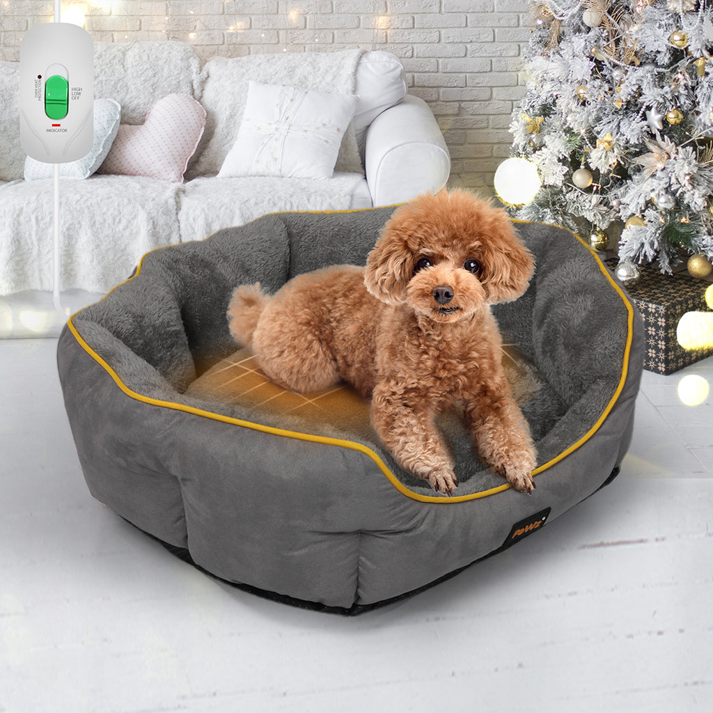 PaWz Electric Pet Heater Bed Heated M Grey Medium-1954802543565606919