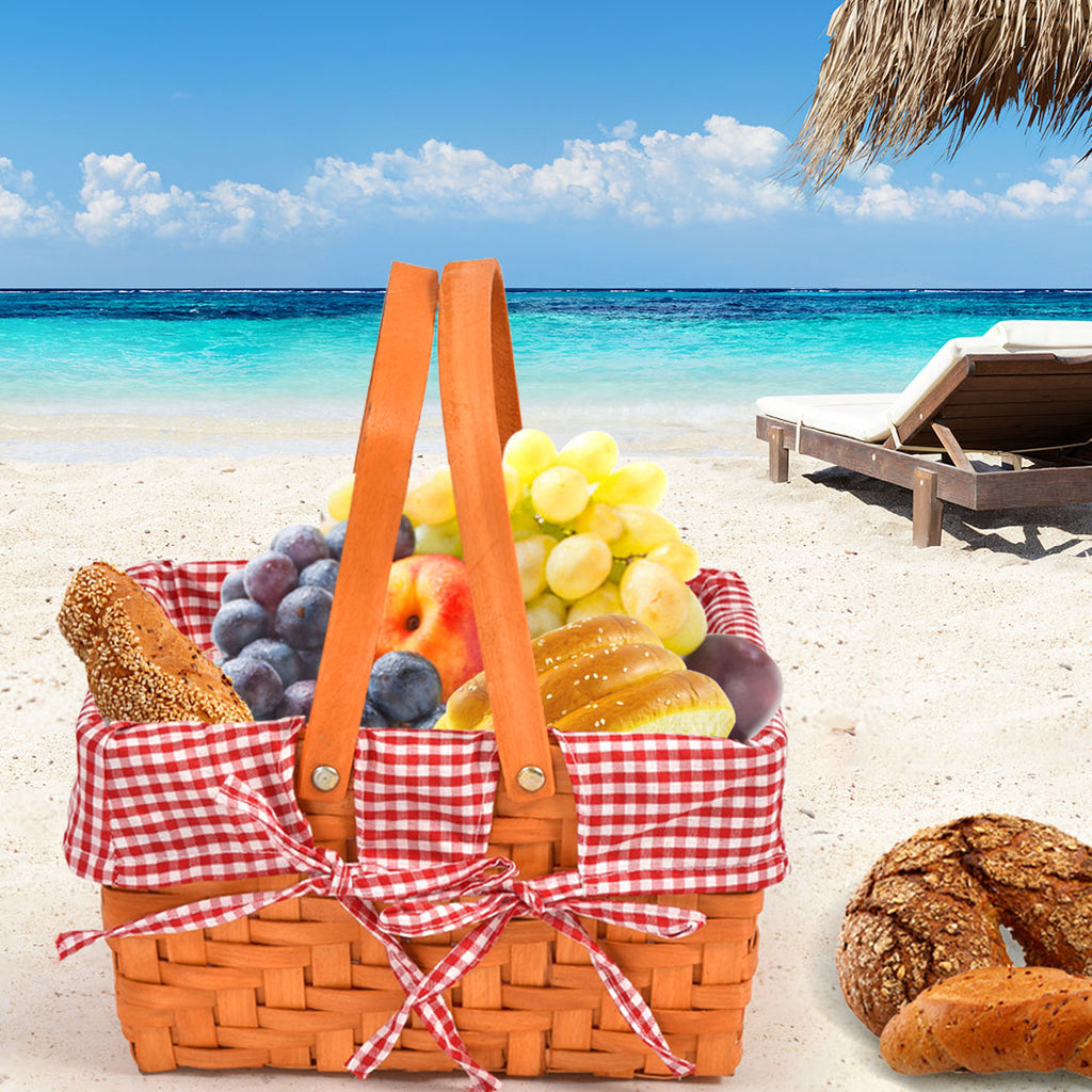 Picnic Basket Outdoor Baskets Deluxe-1954802336895471622