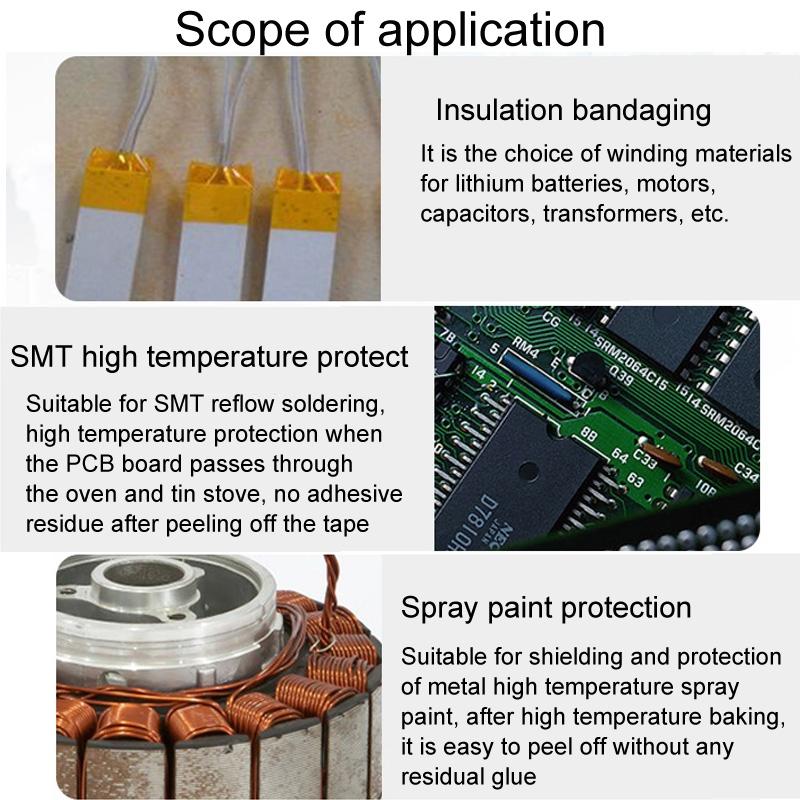 33M High Temp Clear Polyimide Tape W / Silicone Adhesive-1915198277939236867