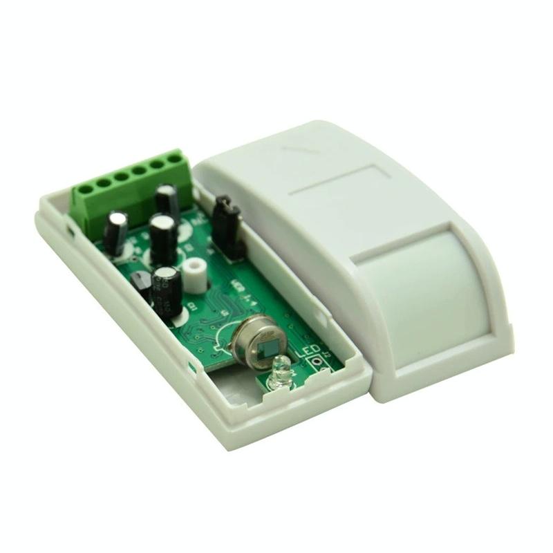 White Wired Pir Motion Detector For Curtains-1915197586487250947